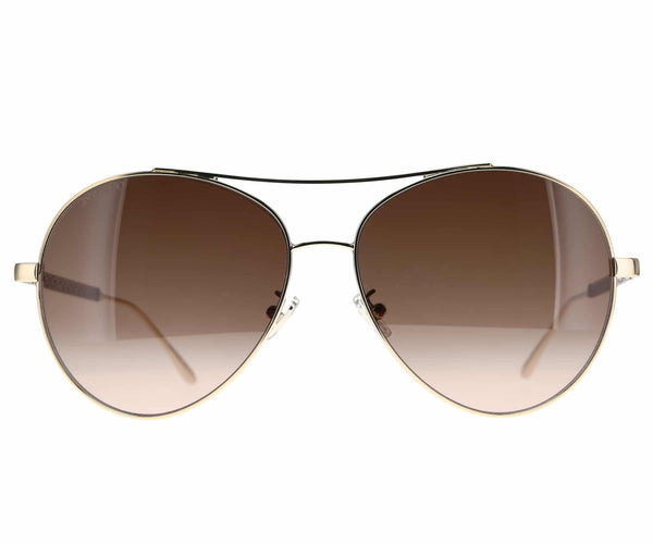 Jimmy Choo - Olly - Rose Gold Aviator Sunglasses with Grey Shaded Lenses  and Crystal Embellishment - Jimmy Choo Eyewear - Avvenice
